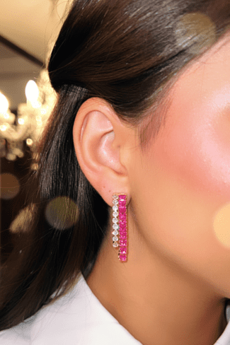 Brinco Franja Royale Rubelita