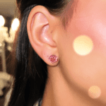 Brinco Ponto de Luz Rosé Pink