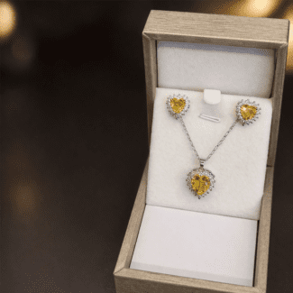 Conjunto Coração Citrino