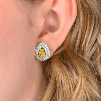 Brinco Gota Solar Citrino