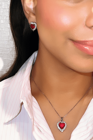 conjunto coração princess rubi
