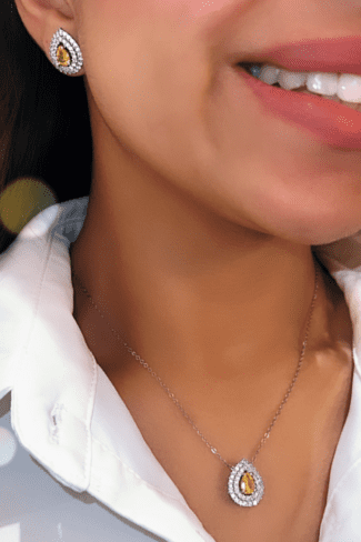 conjunto gota citrino