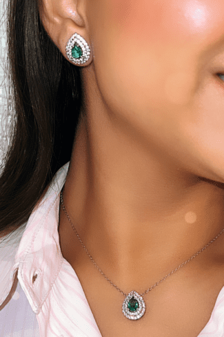 conjunto gota turmalina