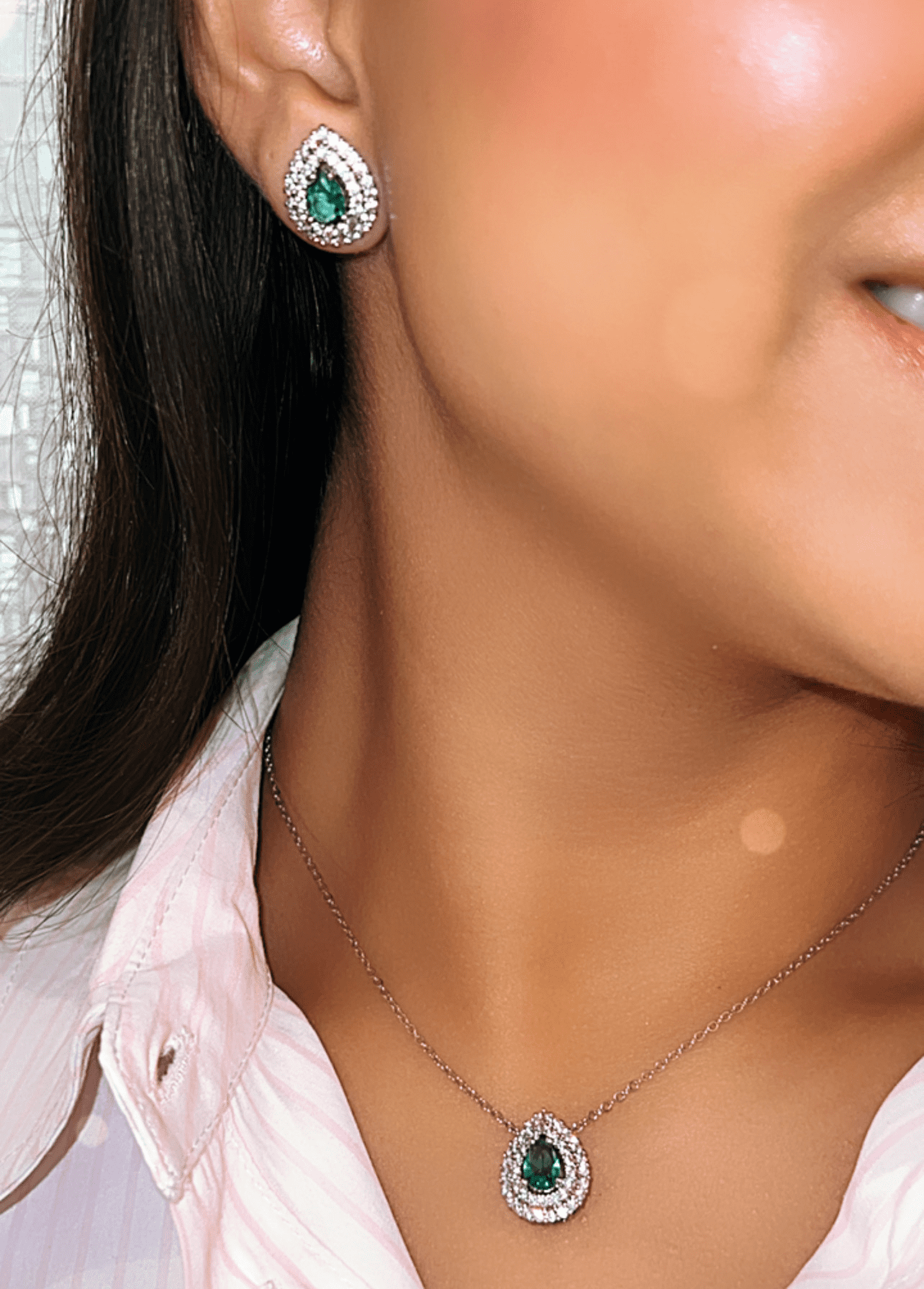 conjunto gota turmalina