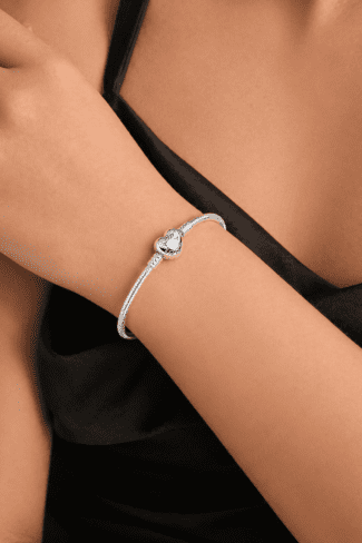 Pulseira Essence Coração em Prata Italiana