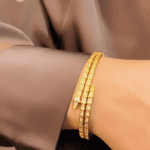 Bracelete Serpente Cravejado Ouro 18k