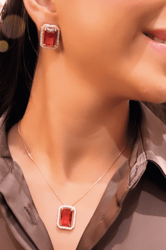 Conjunto Rubi Rosé Elegance Ouro 18k