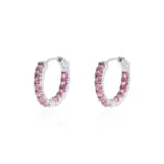 Argola 21mm com Pontos de Luz Internos e Externos Pink