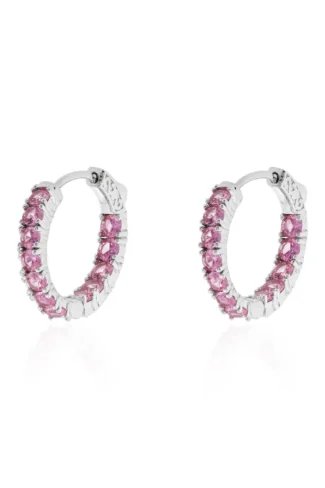 Argola 21mm com Pontos de Luz Internos e Externos Pink