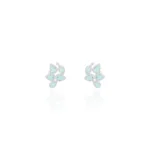 Brinco Ear Cuff Gotas Cravejado Acqua Marine