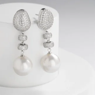 Brinco Éclat Pérola Cravejado-2