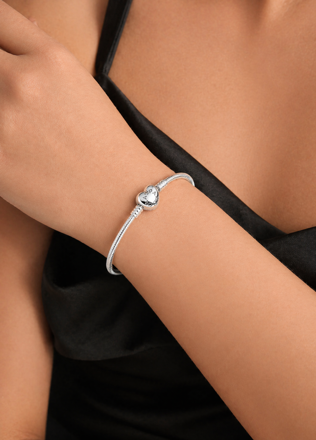 Pulseira Essence Coração em Prata Italiana