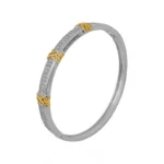 Bracelete Elegance Cravejado Inspiração Prata