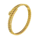 Bracelete Serpente Cravejado Ouro 18k