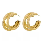 Brinco Argola Tripla Bold Ouro 18k