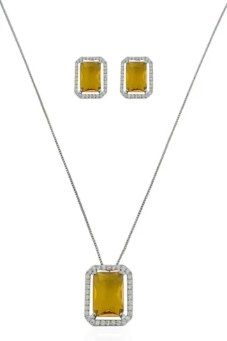 Conjunto Citrino Elegance Ouro 18k