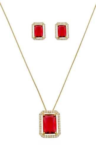 Conjunto Rubi Rosé Elegance Ouro 18k