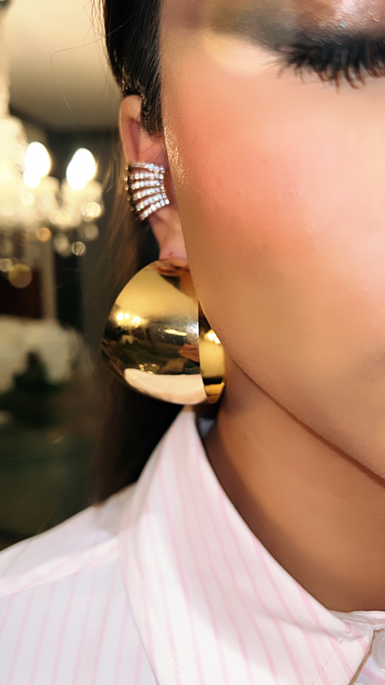Brinco Argola Maxi Lisa Ouro 18k