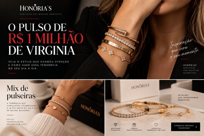 ulseiras Virginia Fonseca: inspiração em mix de pulseiras e semijoias